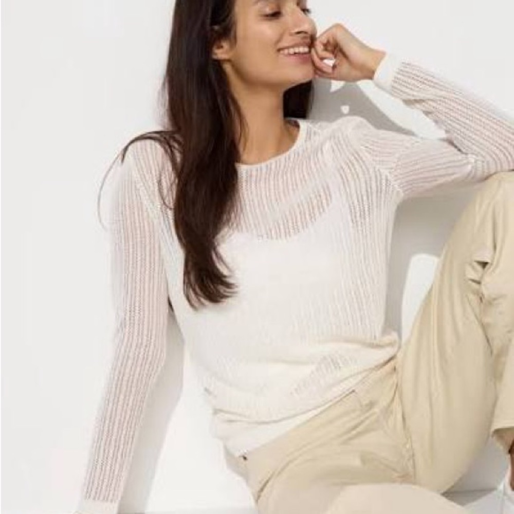 Uniqlo Women Lace Crew Neck Sweater